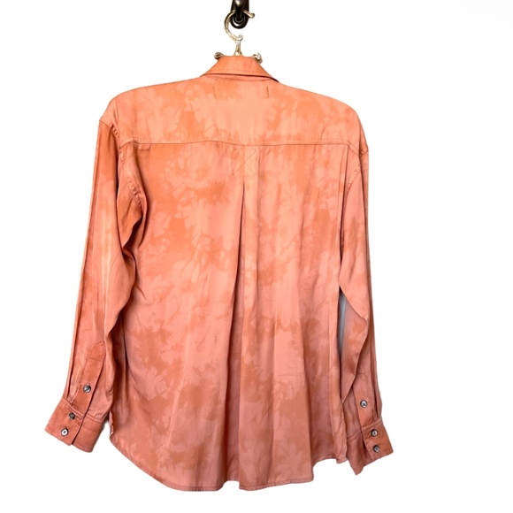 Free People We The Free Peach/Salmon Long Sleeve Button Downs Shirt Size… - Picture 8 of 14